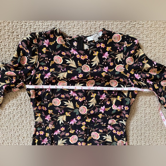 LOFT Black Floral Dress - Size 4 - Picture 2 of 7